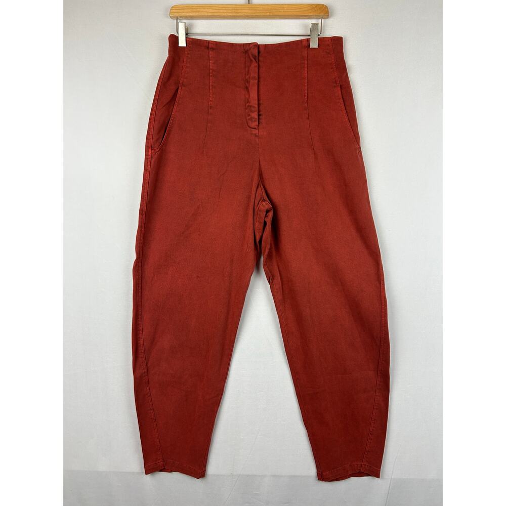 OSKA Tapered Leg Burnt Orange Pants Elastic Pant Women's Size 2 or US 8/10